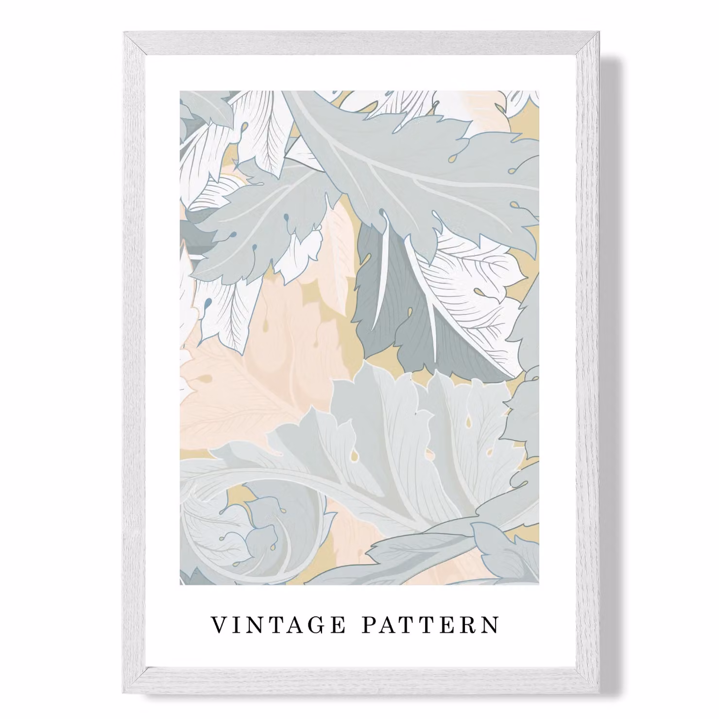 ARTZE William Morris Willow Botanical Art Print in Sage Green with White Frame, A3 – 2