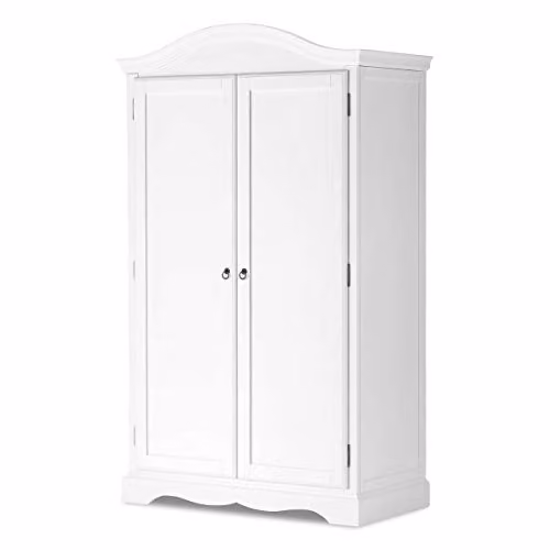 Statement Furniture Romance Double Wardrobe in White with Hanging Rail and Hinged Doors