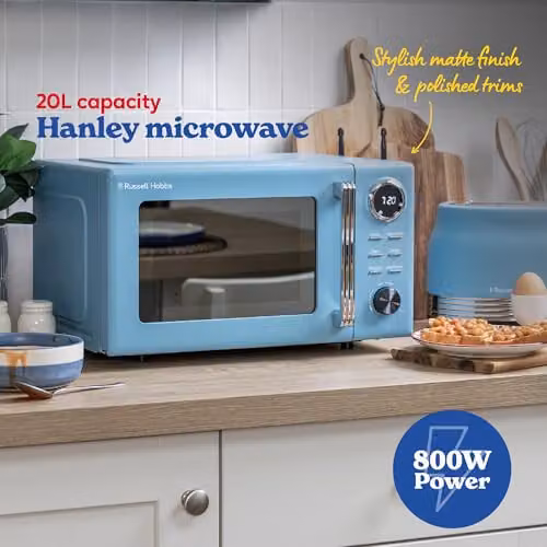 Russell Hobbs Solo Digital Microwave 20L 800W in Blue – 2