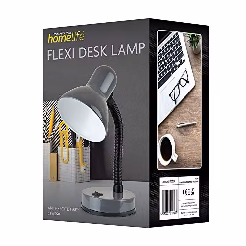 Lloydtron Classic Flexi Tabletop Desk Lamp in Anthracite Grey, Height: 34 cm – 3