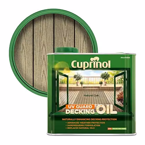 Cuprinol Oak Brown Weatherproof Wood Decking Oil, 2.5 l