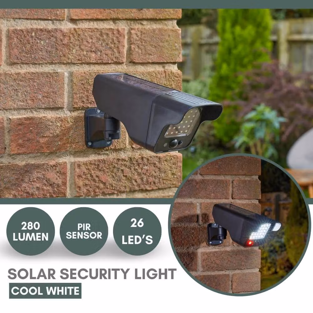 Marco Paul Black Dummy CCTV Camera with LED Floodlight and Motion Sensor – 2