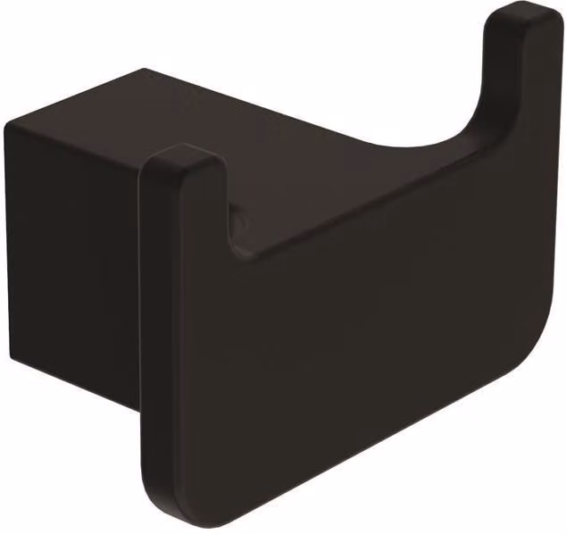 Luxury Living Nero Double Bathroom Robe Hook in Black Stainless Steel