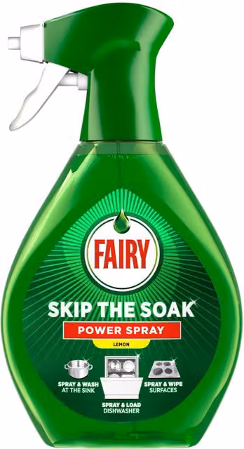 Fairy Skip the Soak Dish Power Spray Lemon 650 ml