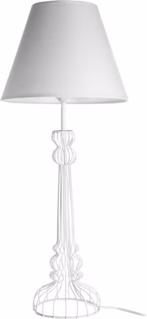 Orsina Black Silhouette Table Lamp with White Metal Wire Frame Base