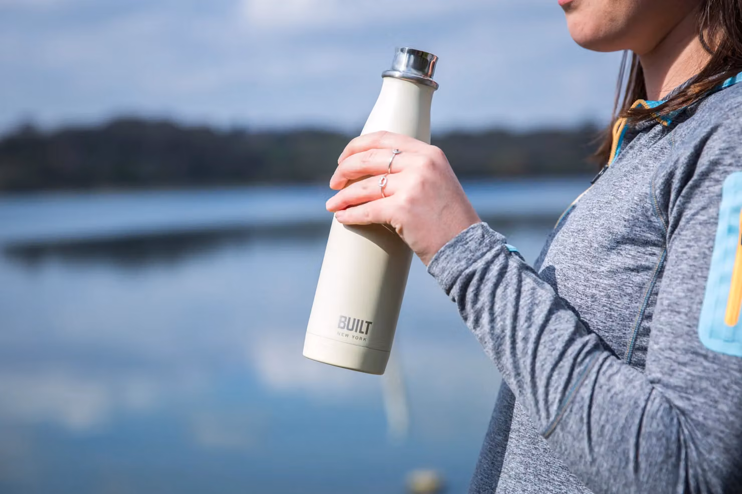 Built NY 500ml Double Walled Stainless Steel Water Bottle in Beige – 4