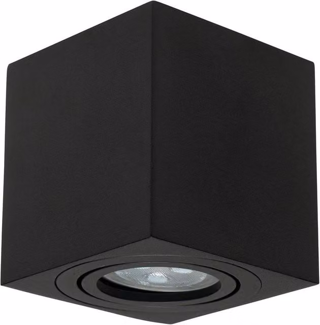 Netlighting Era Square Surface Mounted Downlight, Black, 8W, GU10