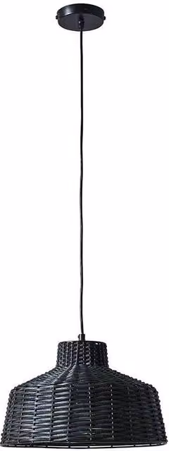 ValueLights Kora Black Rattan Pendant Ceiling Light
