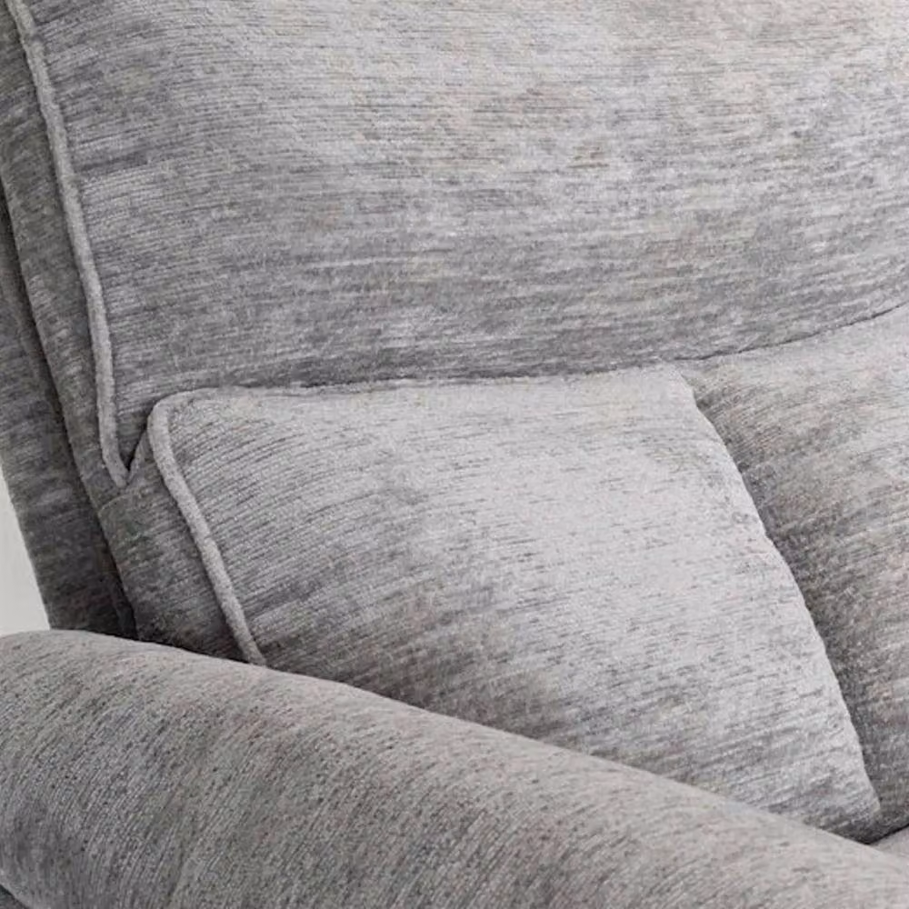 Furnishings For Less UK Kent Electric Reclining 3 Piece Sofa Suite in Grey Fabric, including 2 Seater Sofa and 2 Armchairs with USB Charging – 4