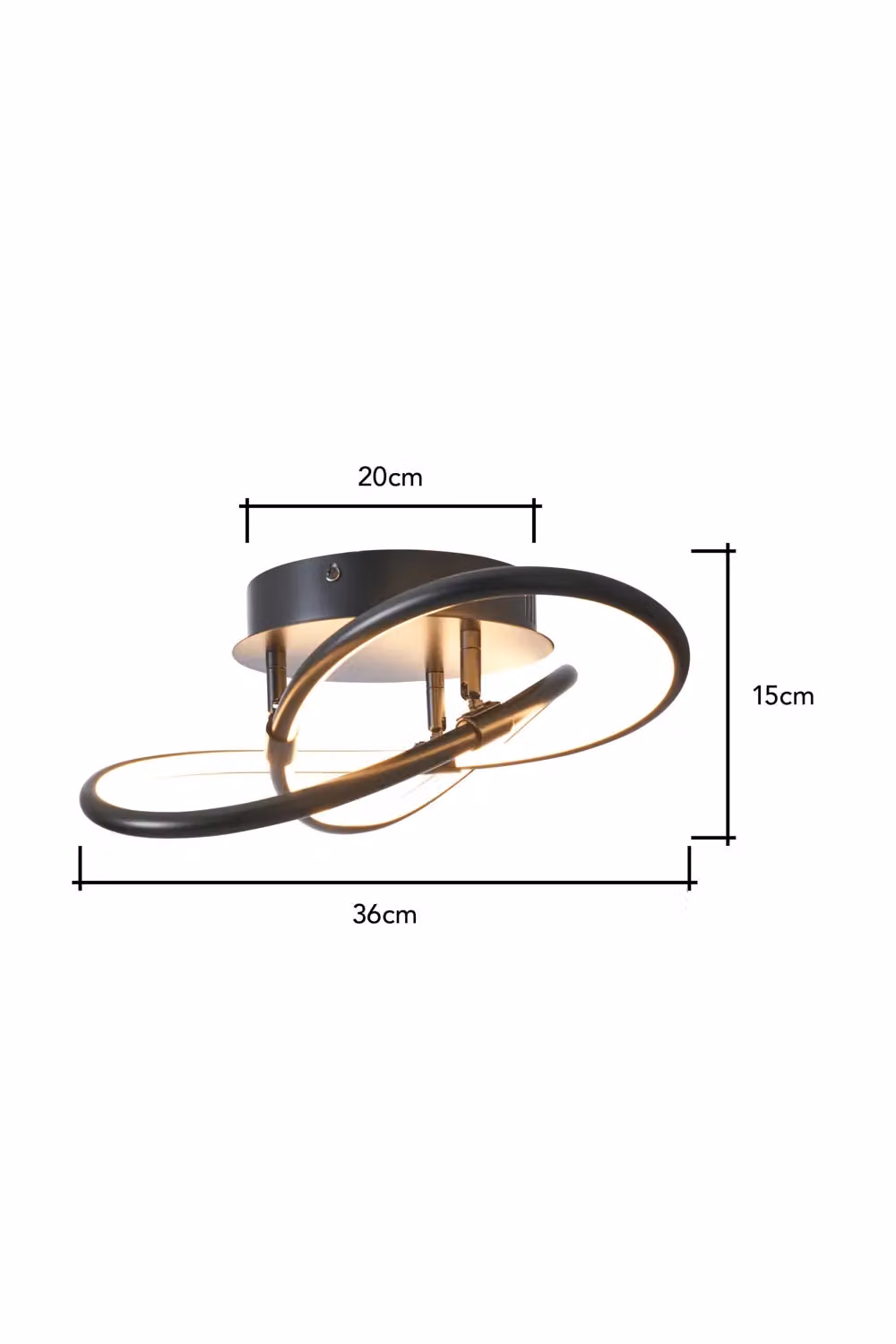 BHS Lighting Eero LED Flush Ceiling Light in Black – 4