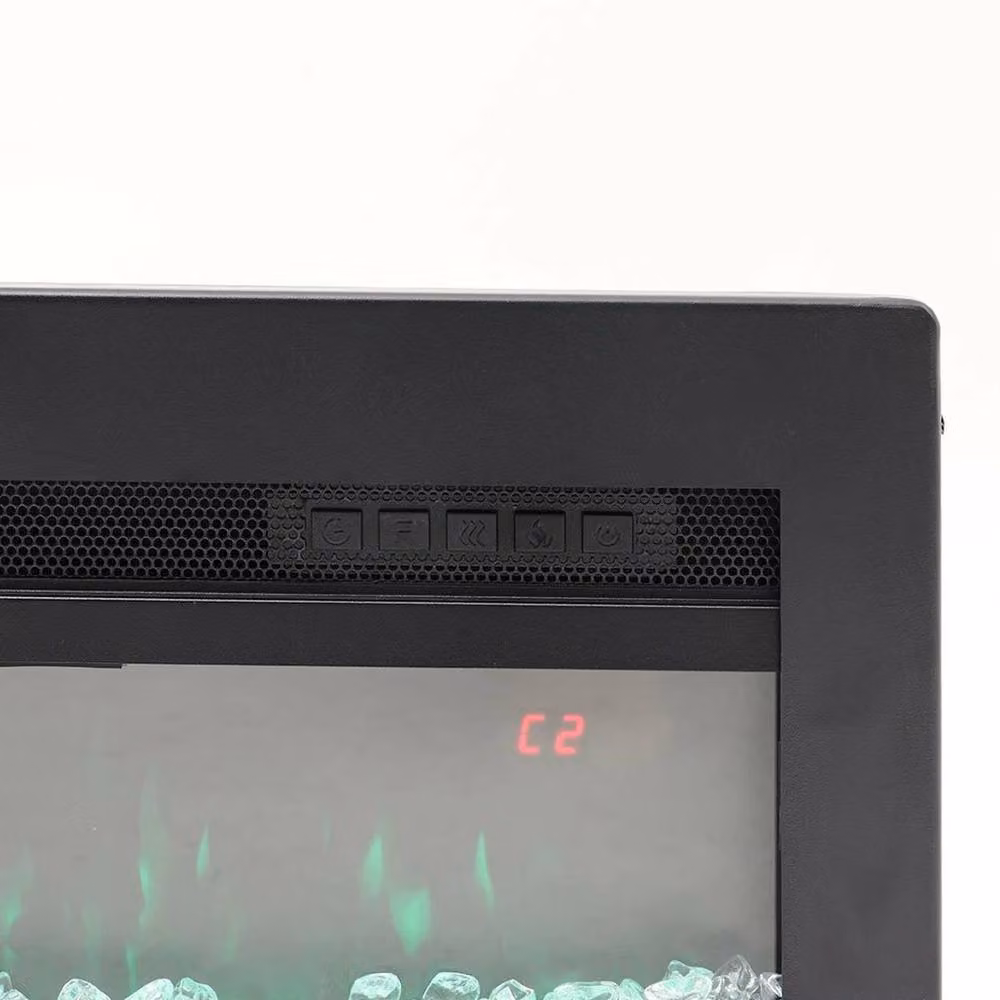 PAWNORA 60 inch Wall Mounted Electric Fire in Black with Glass Finish – 2