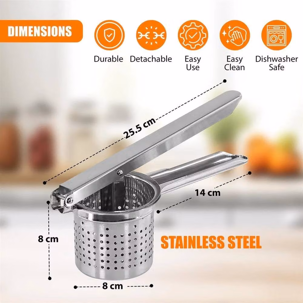 SPETLEK Stainless Steel Potato Masher and Ricer in Silver – 1