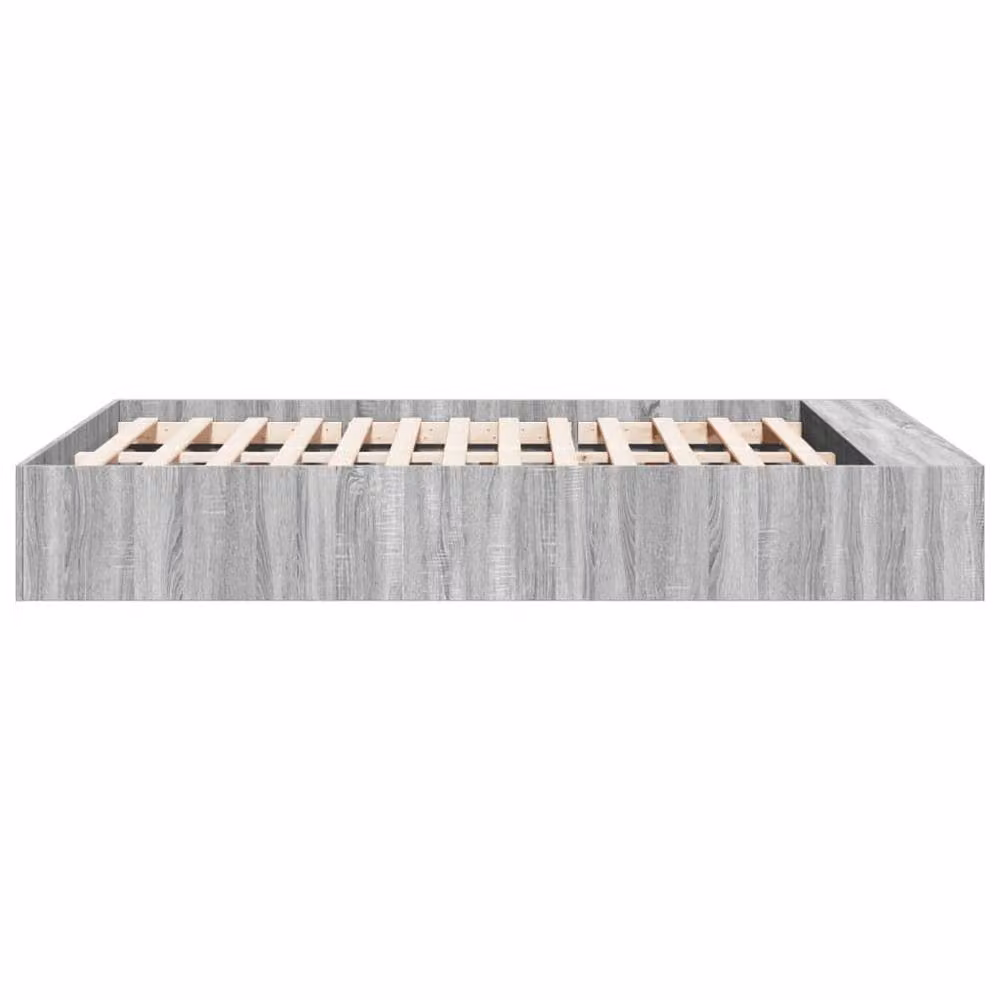 Berkfield Home Modern Small Double Bed Frame in Grey Sonoma, W/D/H: 190 x 123 x 30 cm – 3