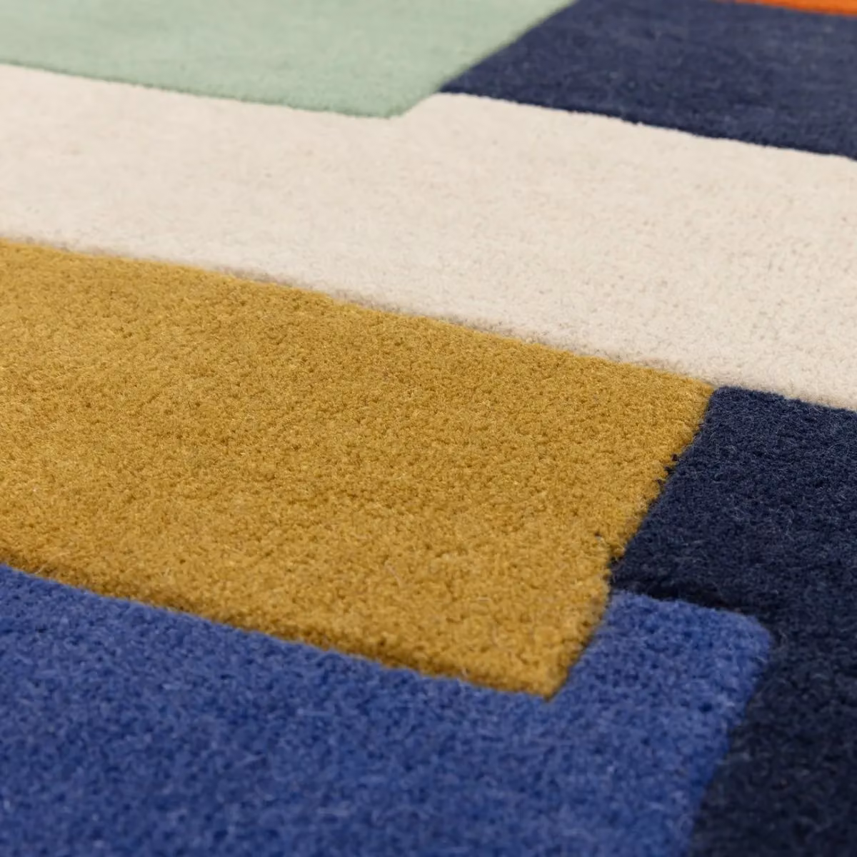 The Rug Shop UK Geometric Multicolour Wool Area Rug, W: 160 cm, D: 230 cm – 2