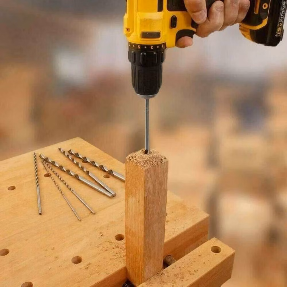 SPETLEK 5 Piece Extra Long Metal and Wood Drill Bit Set, Silver – 2
