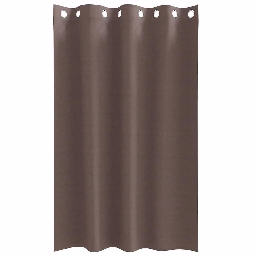 Berkfield Home Modern Opaque Eyelet Curtains, 2 Pack, Brown, W/H: 140 x 175 cm – 3