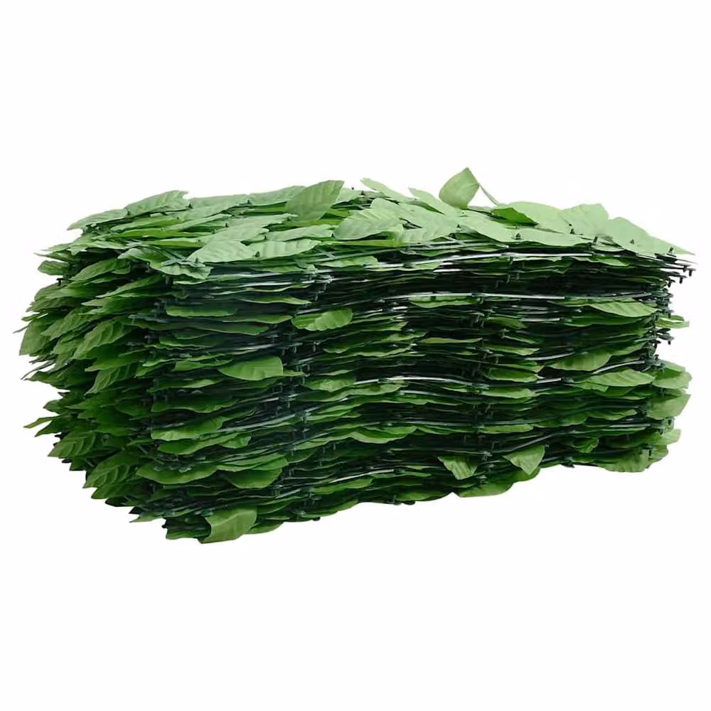 Berkfield Home Semi-Transparent Artificial Hedge Balcony Screen with Green Leaves, W: 200 cm, H: 150 cm – 2