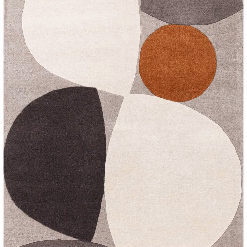 The Rug Shop UK Grey and Multicolour Modern Handmade Geometric Wool Area Rug, W: 200 cm, D: 290 cm – 2