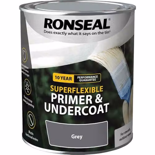 Ronseal Super Flexible Wood Primer and Undercoat Grey 750 ml – 1