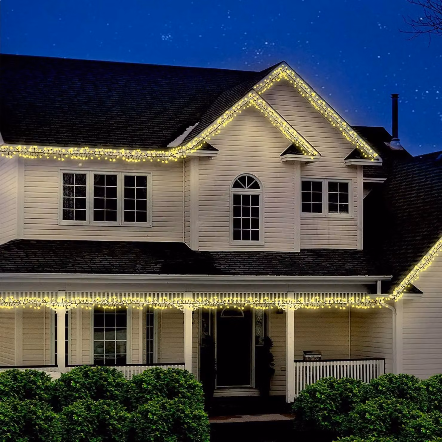 Shatchi 480 LED Green Cable Cluster Christmas Lights with Multifunction Controller and 8 Effects in Orange – 2