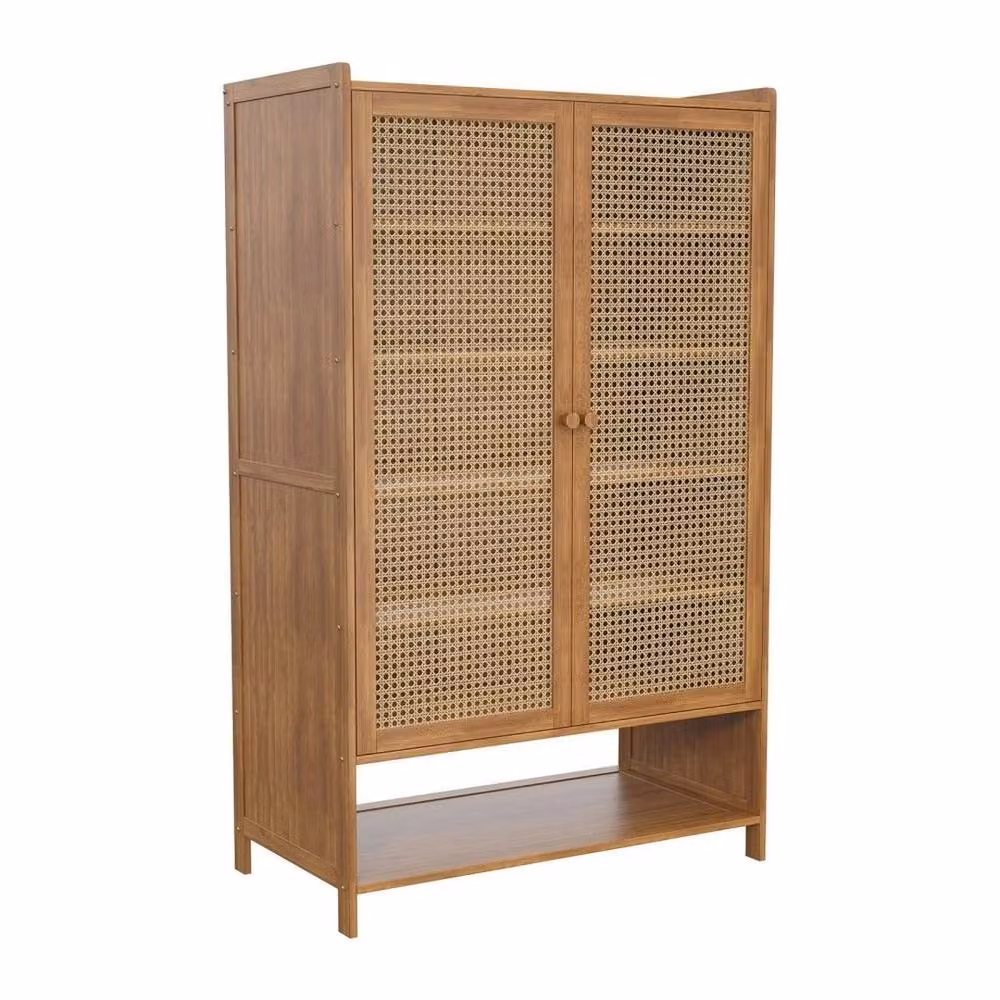 Hinsinc 7-Tier Scandinavian Shoe Cabinet Storage Cupboard in Sand Brown – 2
