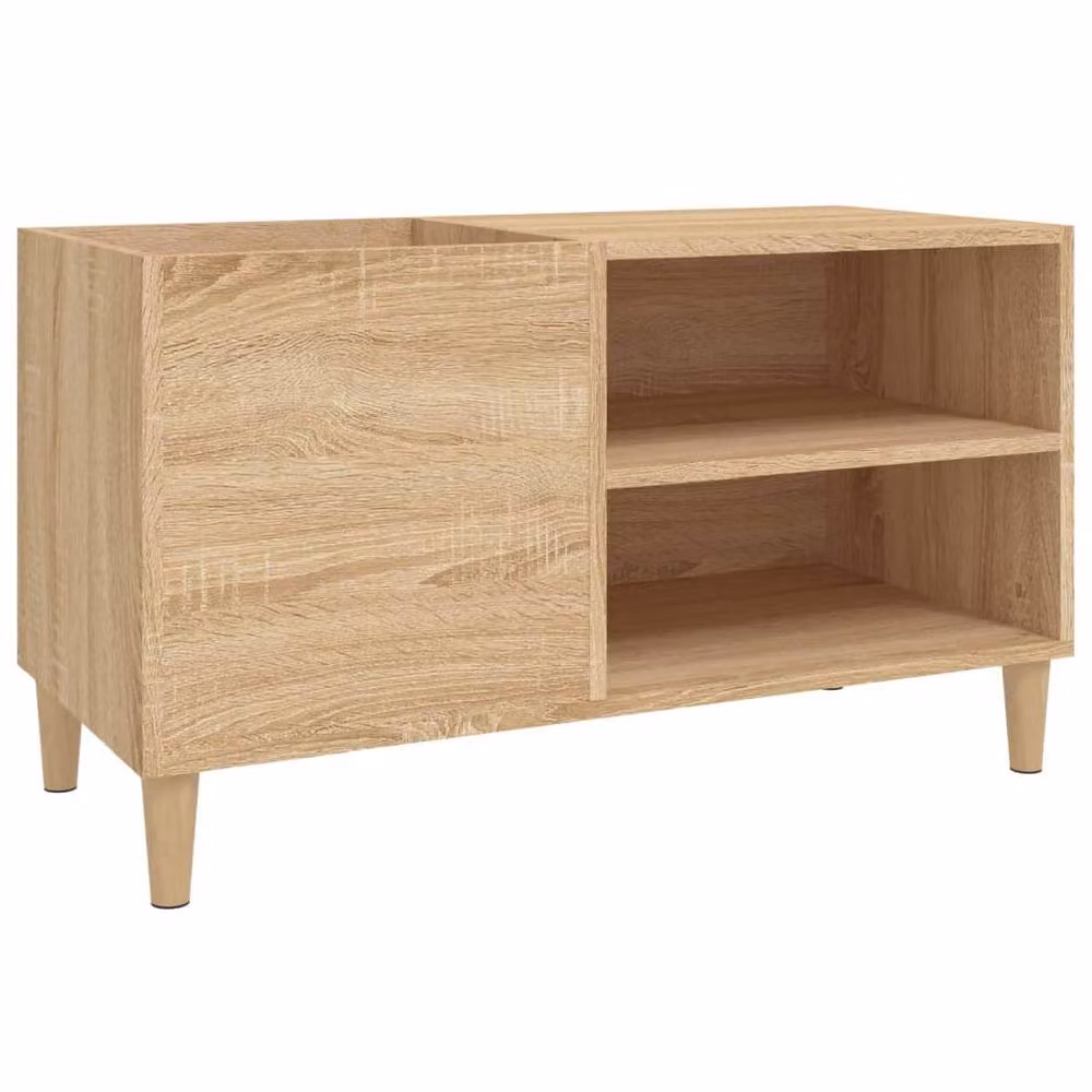 Berkfield Home Sonoma Oak Record Cabinet in Light Tan Beige, W/D/H: 84.5 x 38 x 48 cm – 2