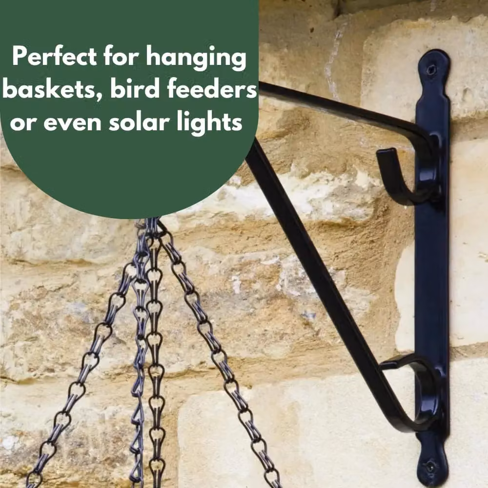 Marco Paul Metal Hanging Basket Bracket for 12 to 14 inch Baskets, Black – 6