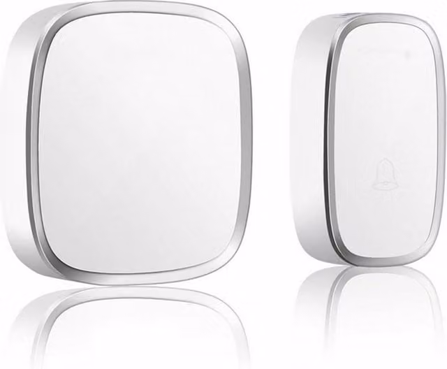 SPETLEK Wireless Doorbell with 1 Transmitter and 1 Receiver, White, W: 52 cm, H: 5.2 cm – 1