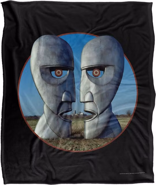 LOGOVISION Pink Floyd Division Bell Super Soft Fleece Throw Blanket, White, W/D/H: 152 x 127 cm – 6