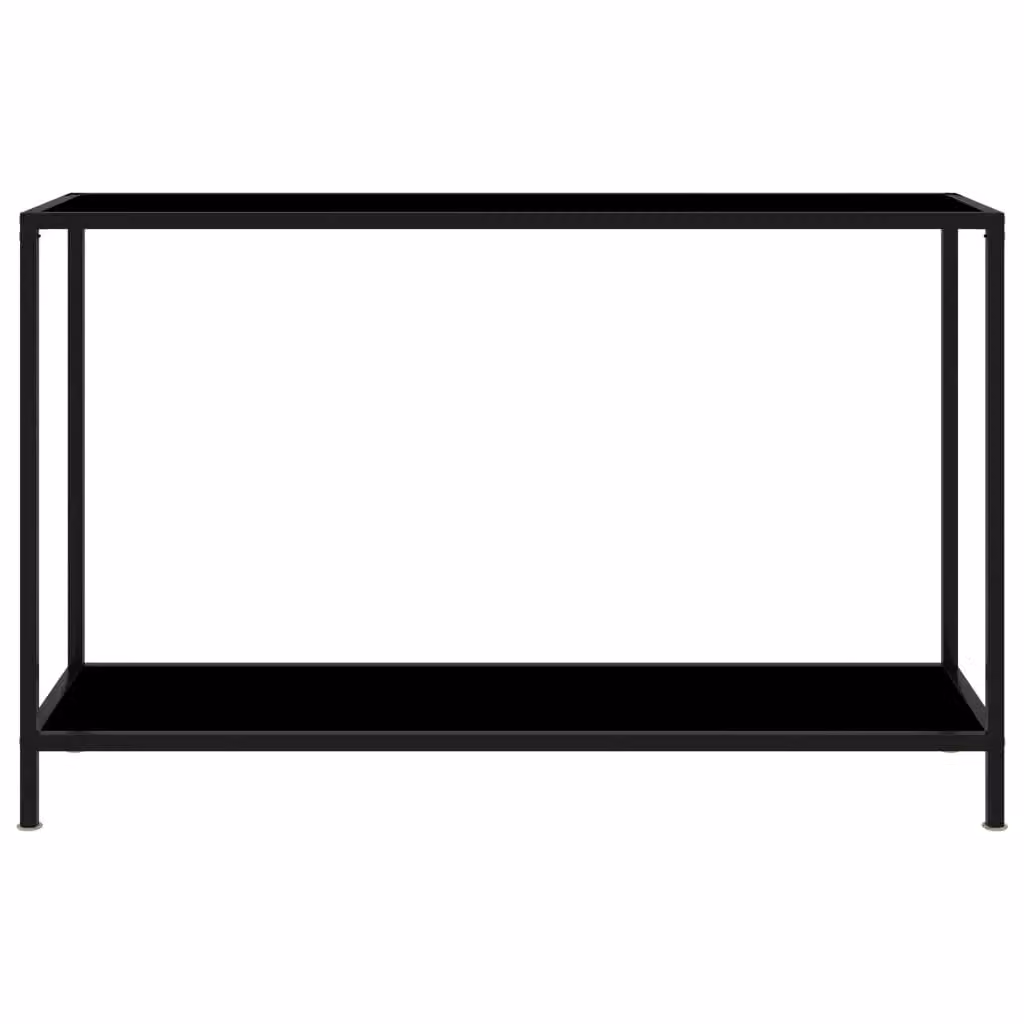Berkfield Modern Black Console Table with Tempered Glass, W/D/H: 120 x 35 x 75 cm – 2