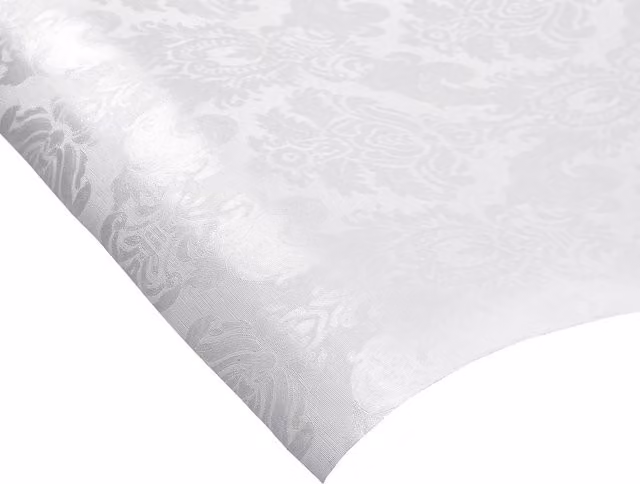 Kidkid Retro Floral Textured Self-Adhesive Vinyl Wallpaper Roll in Silver and White