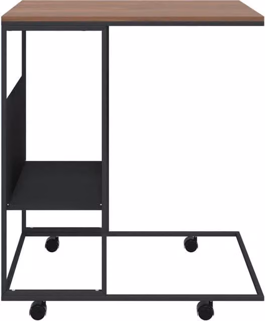 Berkfield Home Side Table with Castors, Black, W: 55 cm, D: 36 cm, H: 63.5 cm – 1
