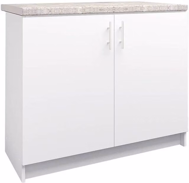 JD Greta Matt White Kitchen Sink Unit with Composite Worktop, Height: 100 cm