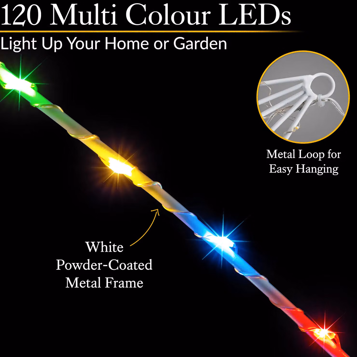 Christow Shooting Star Christmas LED Decoration, Multicolour and White, Height: 58 cm – 3