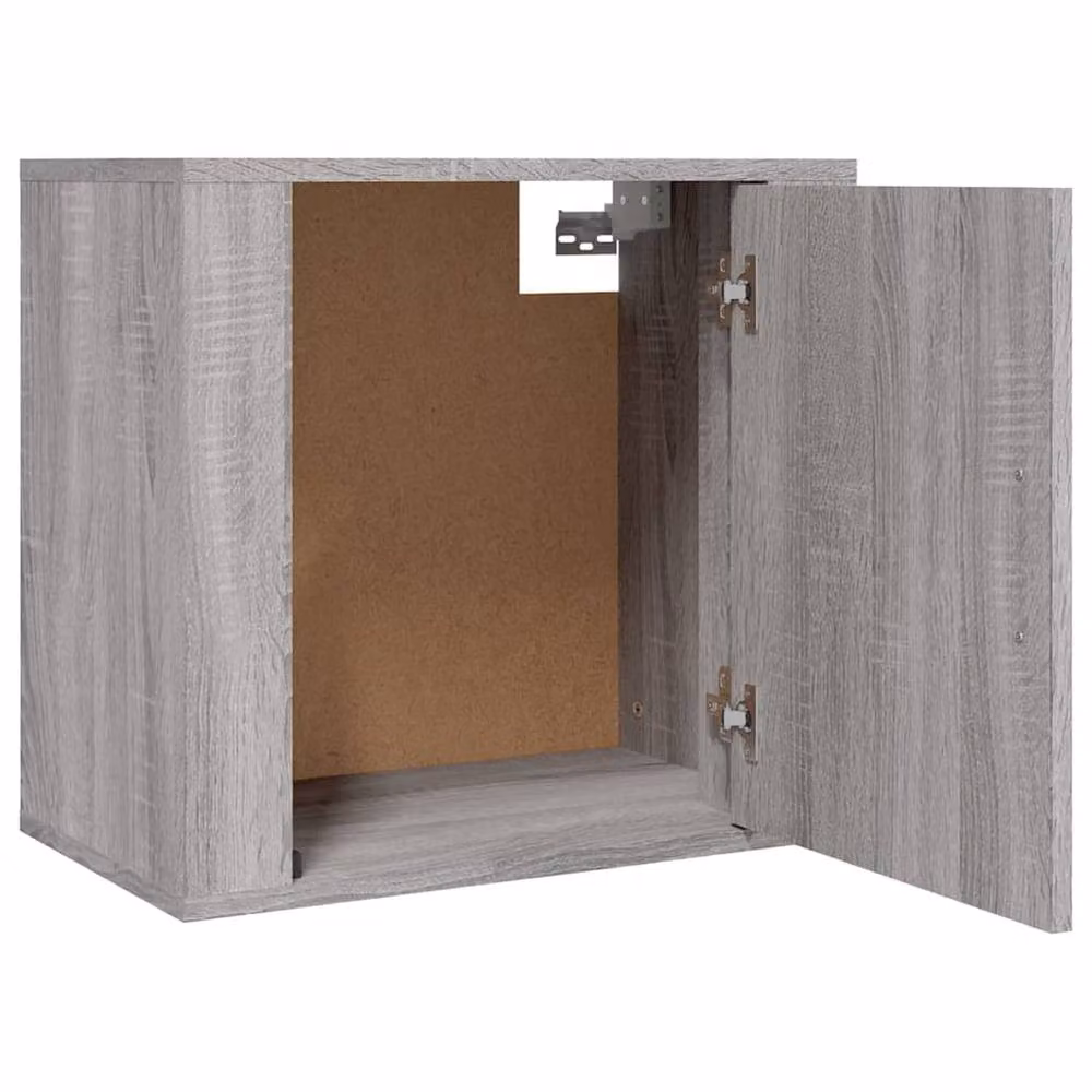 Berkfield Home Set of 2 Wall-mounted Bedside Cabinets in Grey Sonoma, W: 50 cm, D: 30 cm, H: 47 cm – 3