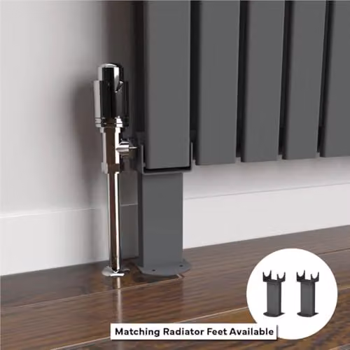Lux Heat Anthracite Grey Flat Vertical Double Panel Designer Radiator H 160 cm x W 42 cm – 3
