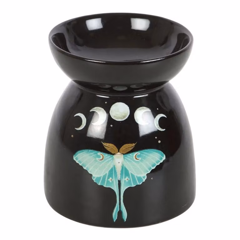 Something Different Dark Forest Luna Moth Oil Burner in Black