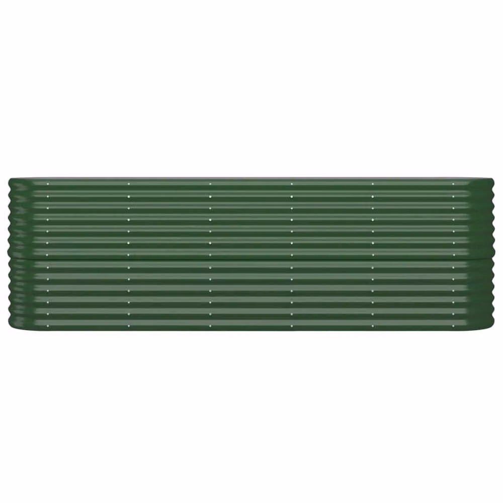 Berkfield Home Garden Raised Bed in Green Powder-coated Steel, W: 224 cm, D: 40 cm, H: 68 cm – 3