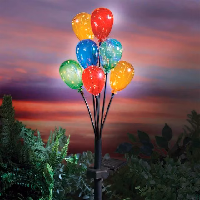 Gainsborough Solar Garden Balloon Tree Light with 7 Multicolour LED Balloons – 1