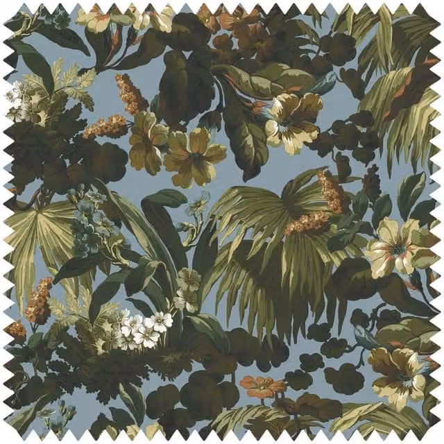 House of Hackney Limerence Velvet in Sky Blue and Green