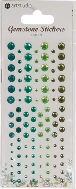 Art Studio Green Gemstone Stickers