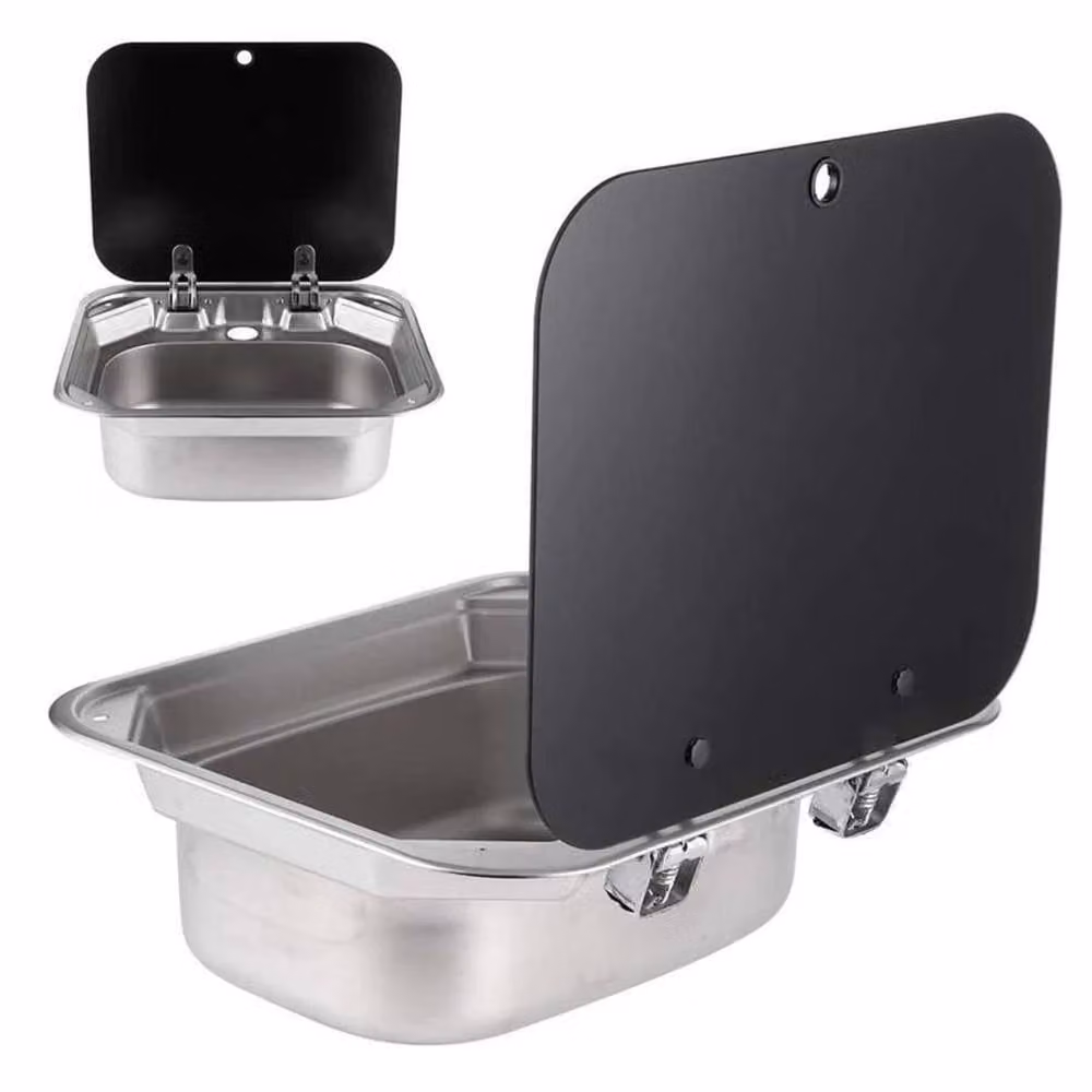 SPETLEK Stainless Steel RV Sink in Silver – 5