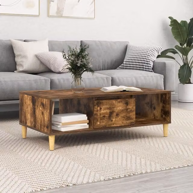 Berkfield Home Modern Smoked Oak Storage Unit with Door in Brown