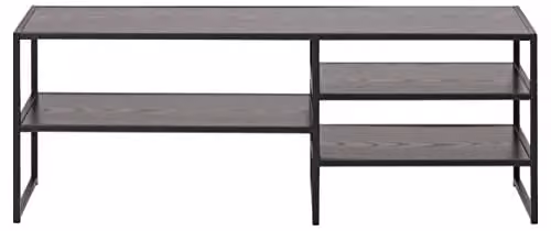 Furniture To Go Seaford Black Metal Open TV Unit with 3 Shelves H 46 x W 120 x D 33 cm – 2