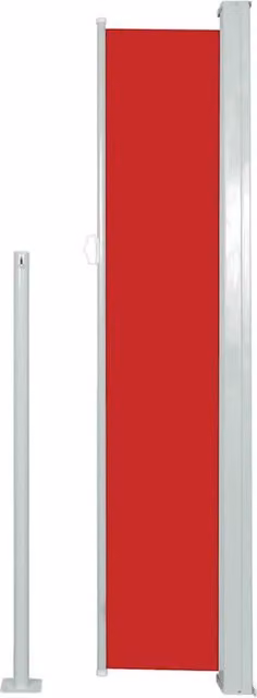 Berkfield Home Red Retractable Side Awning with Polyester Fabric and Steel Frame, W/D/H: 500 x 100 x 100 cm – 1
