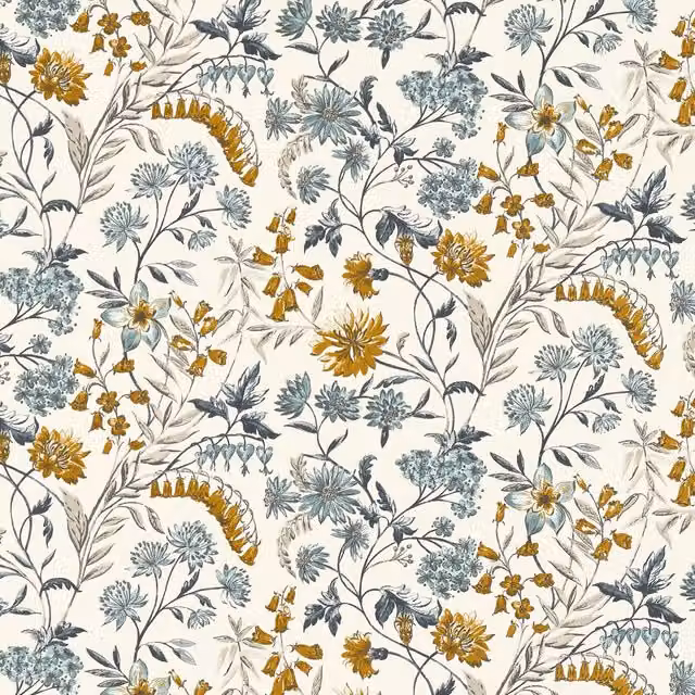 Clarke & Clarke Whinfell Fabric in Saffron Mineral Multicolour