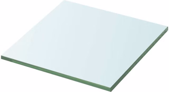 Berkfield Home Wall Mounted Glass Shelves, 2 Pack, Clear, W/D/H: 30 x 30 x 2 cm