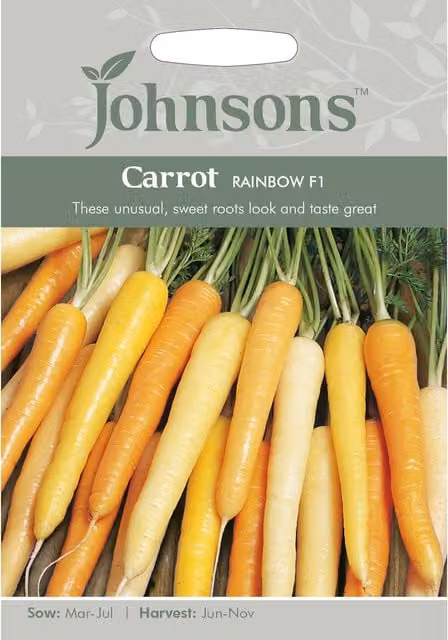 Johnsons Rainbow F1 Multicolour Carrot Vegetable Seeds