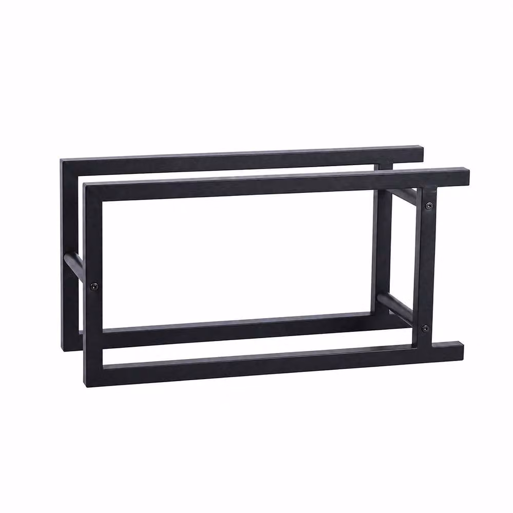 Levede Steel Firewood Rack, Black Compact Freestanding Metal Log Holder for Living Room or Garden – 6