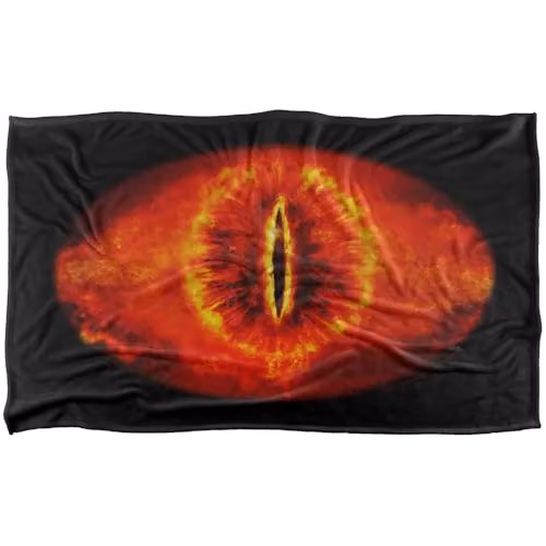 Warner Bros. Lord Of The Rings Eye Of Sauron Super Soft Fleece Throw Blanket, Multicolour, W: 91 cm, D: 147 cm